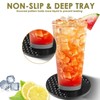 Silicone Coasters 6 Pack with Holder, Drink Coasters Set for