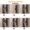 LISHAN 90 Degree Sliding Door Latch, Replaceable Patio Door Handle