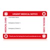 Your Medical Condition Card with Writable Panel and Patterned Lanyard,