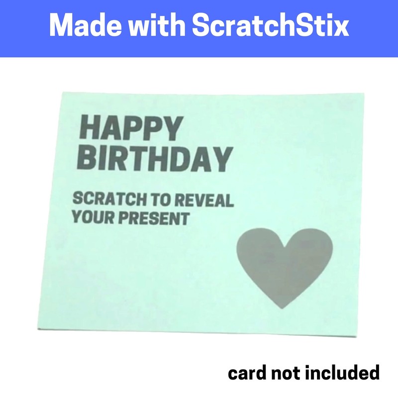 50 Pack, 3" Heart Scratch Off Stickers Labels - Gold