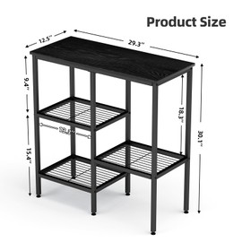 20 Gallon Fish Tank Stand Aquarium Fish Tank Stand, 3 Tier Metal Rack for Living Room/Office/Aquarium 29.1 x 12.3 x 30.1 Inches 330 LBS (Black)