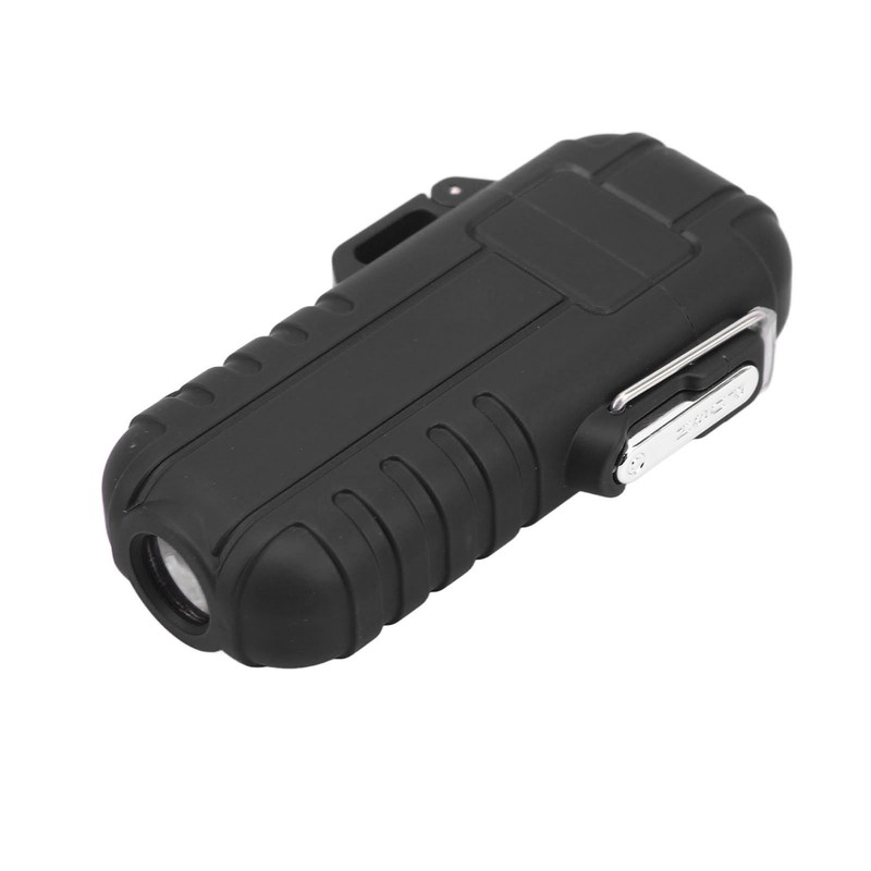 Outdoor Double Arc Electric Lighter Portable Waterproof Flashlight Lighter Charging