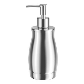 ARKTEK Soap Dispenser Stainless Steel 13.5 Oz - Liquid Hand Lotion Dispenser with Brushed Nickel Pump, Refillable Dishwashing Soap Dispenser Dish Soap for Kitchen, Bathroom, Countertop - Silver