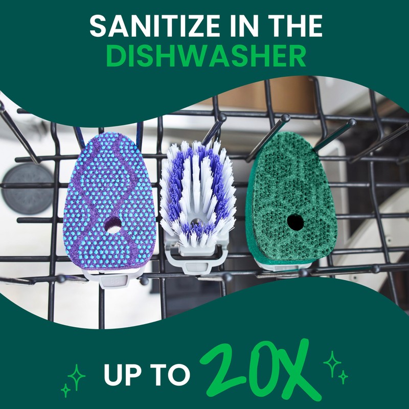 Scotch-Brite Odor Resist Heavy Duty Dishwand Refills , 2 each/pack,