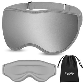 Mscara para dormir 3D para hombres y mujeres, 100 sin presin y con bloqueo de luz, mscara para los ojos con correa ajustable fcil, cubierta para los  