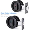 SANGRENSHEN Sliding Door Lock Pocket Door Indicator Lock Flush Handles
