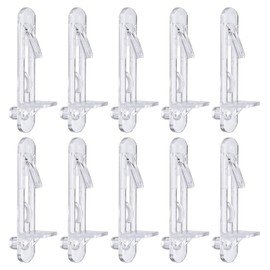 uxcell Plastic Locking Shelf Pins, 20pcs Clear Self-Locking Shelf Support Pegs Shelf Clips Fit 6mm Hole 3/4"(20mm) Thick Shelf for Bookcase Cabinets Kitchen