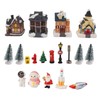 Lighted Christmas Village Sets with Figures Resin 80mah Exquisite Christmas