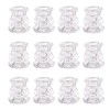 ECHFSM 12 Pcs Tapered Candlestick Holders Small Short Taper Candle