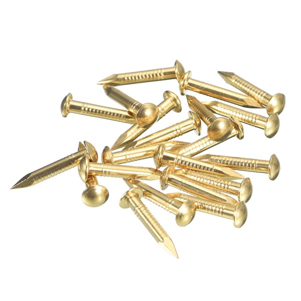 uxcell 40 Pcs Small Tiny Nails 2.8mmx20mm(DxL) Tiny Brass Nails