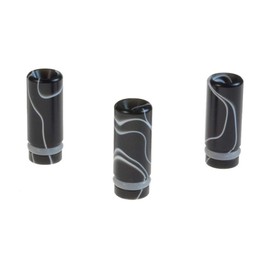 Armerah Column 510 Drip Tip eCig Mouthpiece Short/Narrow Plastic/Marble 3 Pack Black