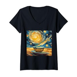 Retro Funky Ramen Pho Bowl Artistic Rave Festival Essentials V-Neck T-Shirt