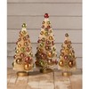Bethany Lowe Fall Polka Dot Bottle Brush Trees, Set of
