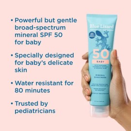 Blue Lizard Baby Mineral Sunscreen With Zinc Oxide, Spf 50+