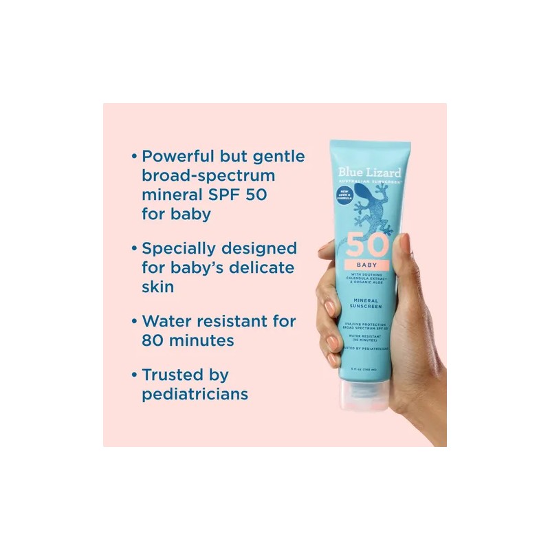 Blue Lizard Baby Mineral Sunscreen With Zinc Oxide, Spf 50+