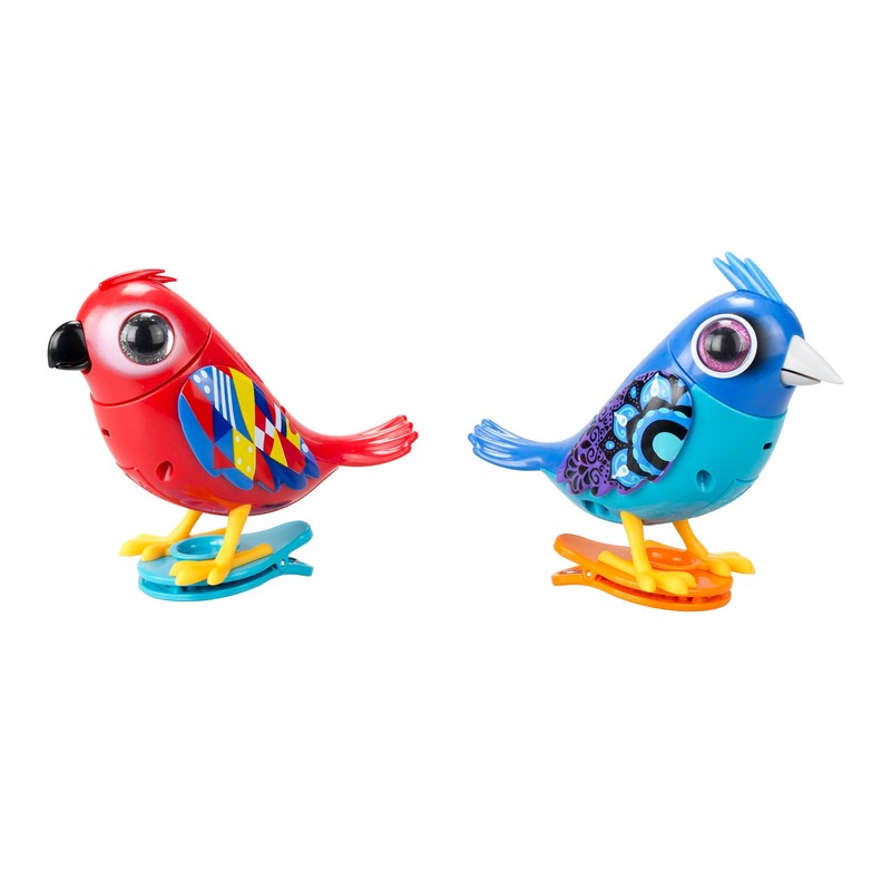 Bizak 62008611 Digibirds Bird Toy, Red/Blue, 8.5 cm