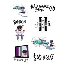Sad Boyz Sticker Sheet - Choose Design: 2, Choose Paper: White Sheet Sticker