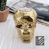 Glass Skull Tealight Holder - Set of 2 Gold