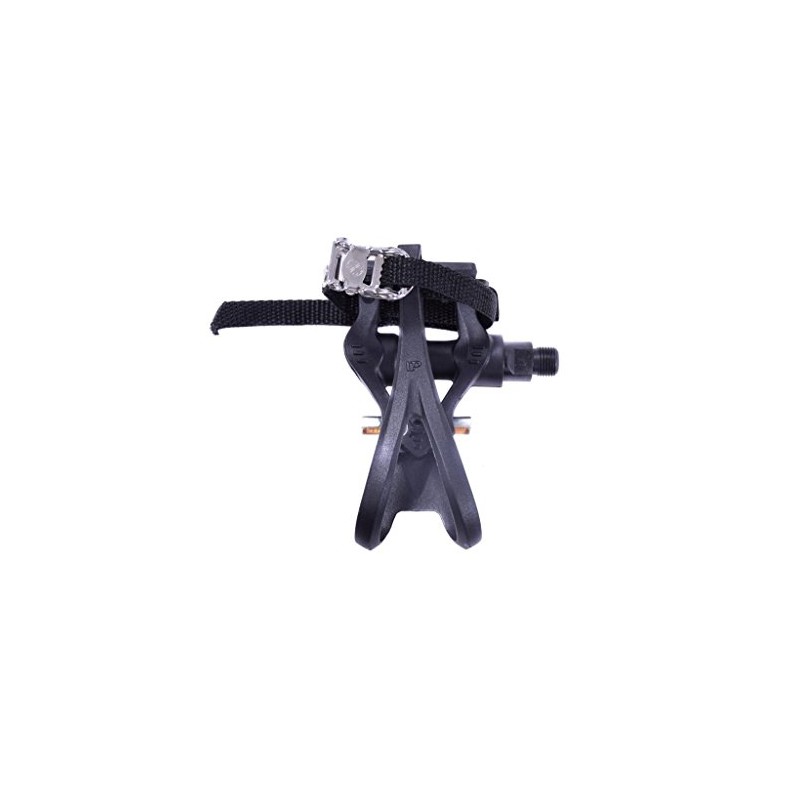 VP PAIR BIKE PEDALS WITH TOE CLIP & STRAPS 9/16”