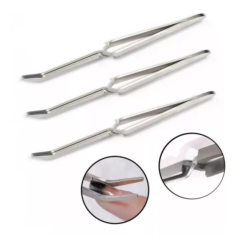 Nail Art Pinza Curva C Para Uñas Escultural Moldeadora De