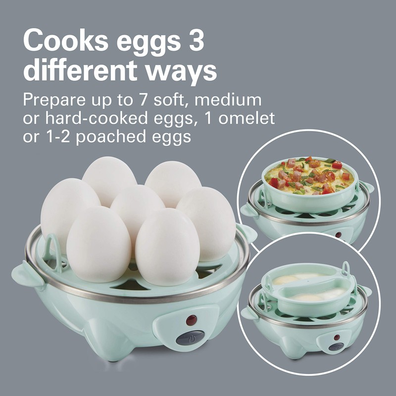Hamilton Beach 3-in-1 Electric Egg Cooker for Hard Boiled Eggs,