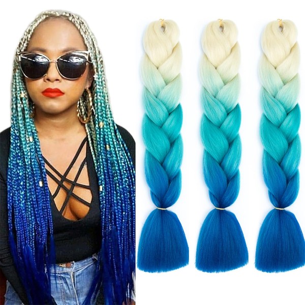 Jumbo Box Braiding Hair Extensions 24 Inch Colored Braiding Hair