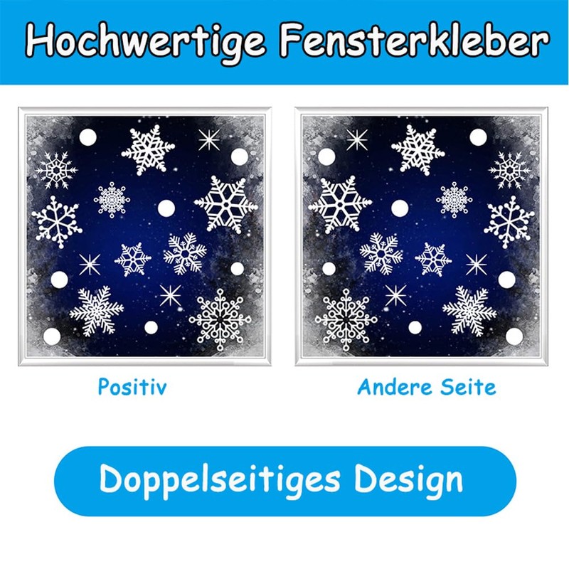 Christmas Window Stickers, Reusable PVC Double-Sided Window Stickers, Christmas Decoration
