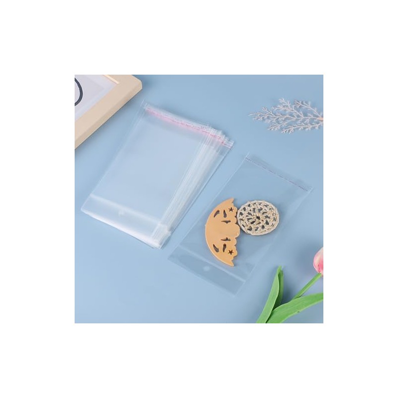 FSSTUD 100 sacchetti di plastica trasparente con foro per appenderlo,