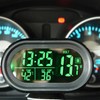 Car Clock Thermometer Voltmeter Gauge 3 in 1 Clock Thermometer