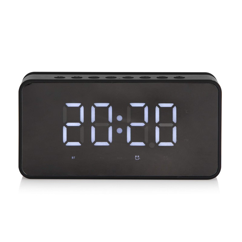 Akai A58117 Core Alarm Clock Bluetooth Speaker with Bluetooth, AUX/FM/TF/USB,