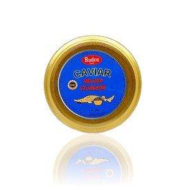 Rudca Food Premium Beluga Sturgeon Caviar - Exquisite Huso Huso Sturgeon Roe 1 Ounce (Pack of 1)