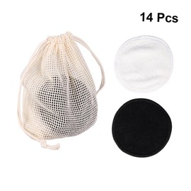 Baluue 12pcs Facial Cleaning Pad Facial Skin Caring Pads Face Toner Cleaning Pads Washable Makeup Pad Powder Puff Makeup Cotton Pads Face Cleaning Pad Face Cleaning Clothes Face Wipe Pad