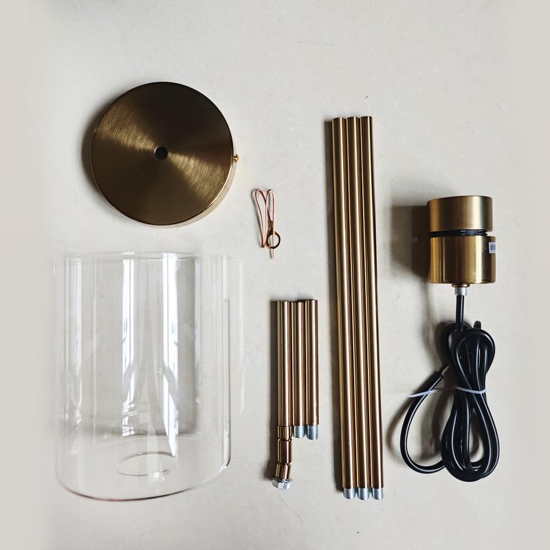 KLSS Brass Pendant Lights Kitchen Island,Modern Farmhouse Clear Glass Pendant