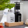Salt and Pepper Shakers Set with Holder - Dopeca Glass