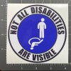 Egl Not All Disabilities Are Visible Handicap Sticker Vinyl Decal