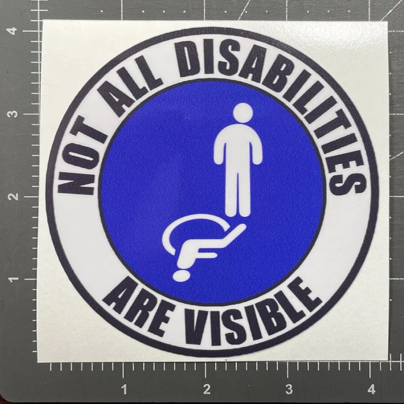 Egl Not All Disabilities Are Visible Handicap Sticker Vinyl Decal