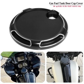 Unbranded Black Fuel Gas Tank Door Cover Cap For Harley Electra Glide Ultra Limited FLHTK