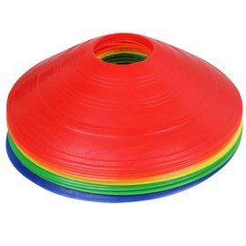 TRIXES Pack of 20 Sports Marker Cones Multicoloured Football Sports Training Light Flexible