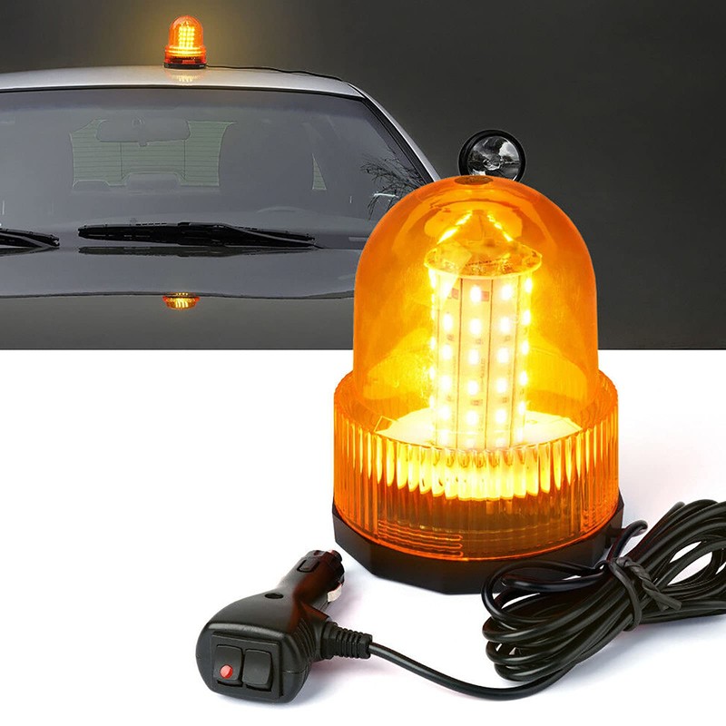 Rotary Light, 12v 24V, Yellow, Safety Induction, Security Flash, Warning