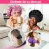 6 Piezas Gorro de Seda para Dormir Ajustable, Capó Gorro