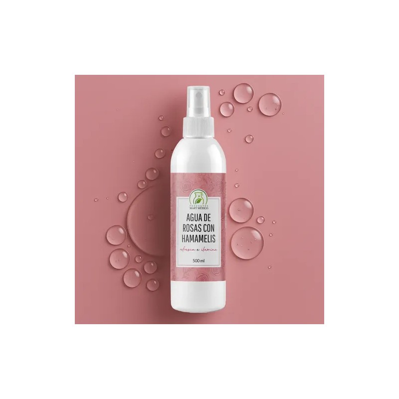 Agua De Rosas Con Hamamelis Minimiza Los Poros (500ml)