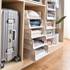 Stackable Storage Basket Plastic Large Open Drawer Wardrobe Cloth Container