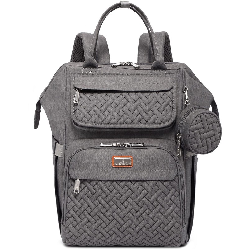 BabbleRoo Diaper Bag Backpack, Multifunction Large Bags with Changing Pad