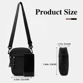 Energather Small Crossbody Purse, Oxford Mens Shoulder Bag Small Messenger Bag for Men, Small Satchel Bag for Shopping (blue)