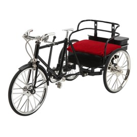 Retro Cycle Rickshaw Model Beautiful Easy Assembly Vintage Bike Model Ornament Toy for Shelf Desktop Decoration Gift