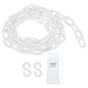 sourcing map Plastic Chain 10 FT/3.1 M, Safety Chain White