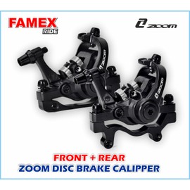 ZOOM MTB Bike Mechanical Disc Brake Calliper Front & Rear Double piston Drive Brake Strong (Brake pads included)