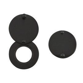 UFURMATE Door Viewer Cover, 2 Pcs Brushed Nickel Brass Security Door Cat Eye Covers Door Viewer Privacy Rotating Covers Peephole Viewer Protectors, Inner Diameter 16mm