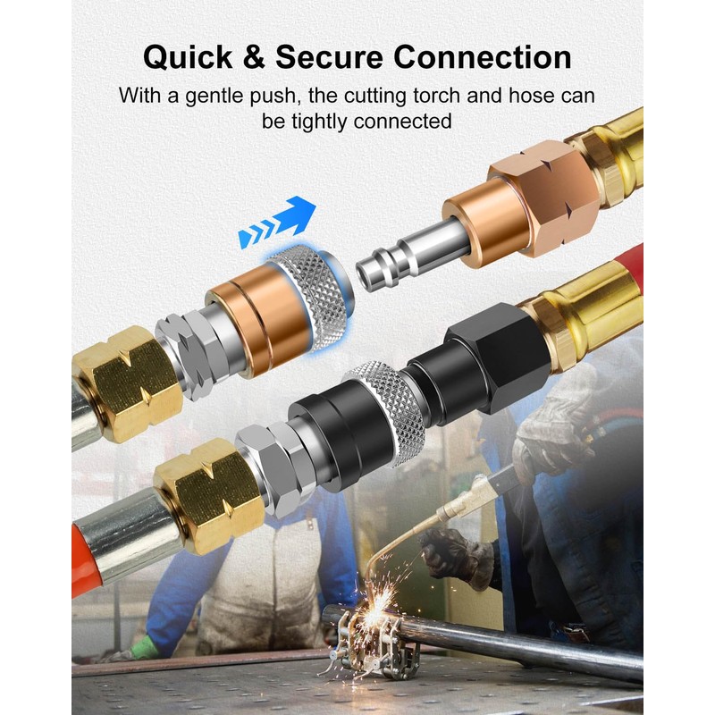 Oxy-Fuel Quick Connect Torch to Hose Fittings, Oxy Acetylene Torch