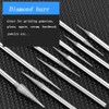 Luo ke 10 Pcs Cone Shape Diamond Burr Set -
